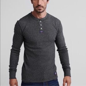Superdry Men's Grandad Henley Long-Sleeve Tee, size S